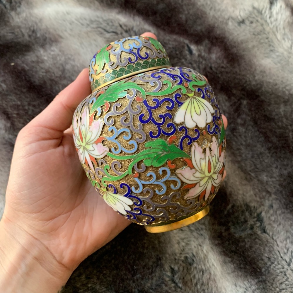 Antique Brass & Inlay Vessel